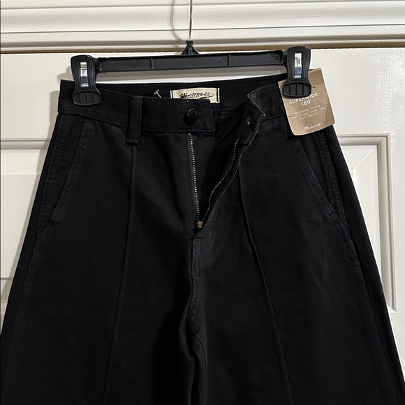 Madewell Superwide-Leg Trouser Jeans in Black Rinse Wash - Picture 9 of 12